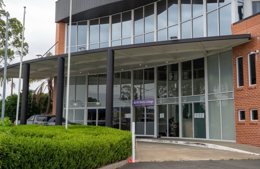 All Skills College main campus building entrance