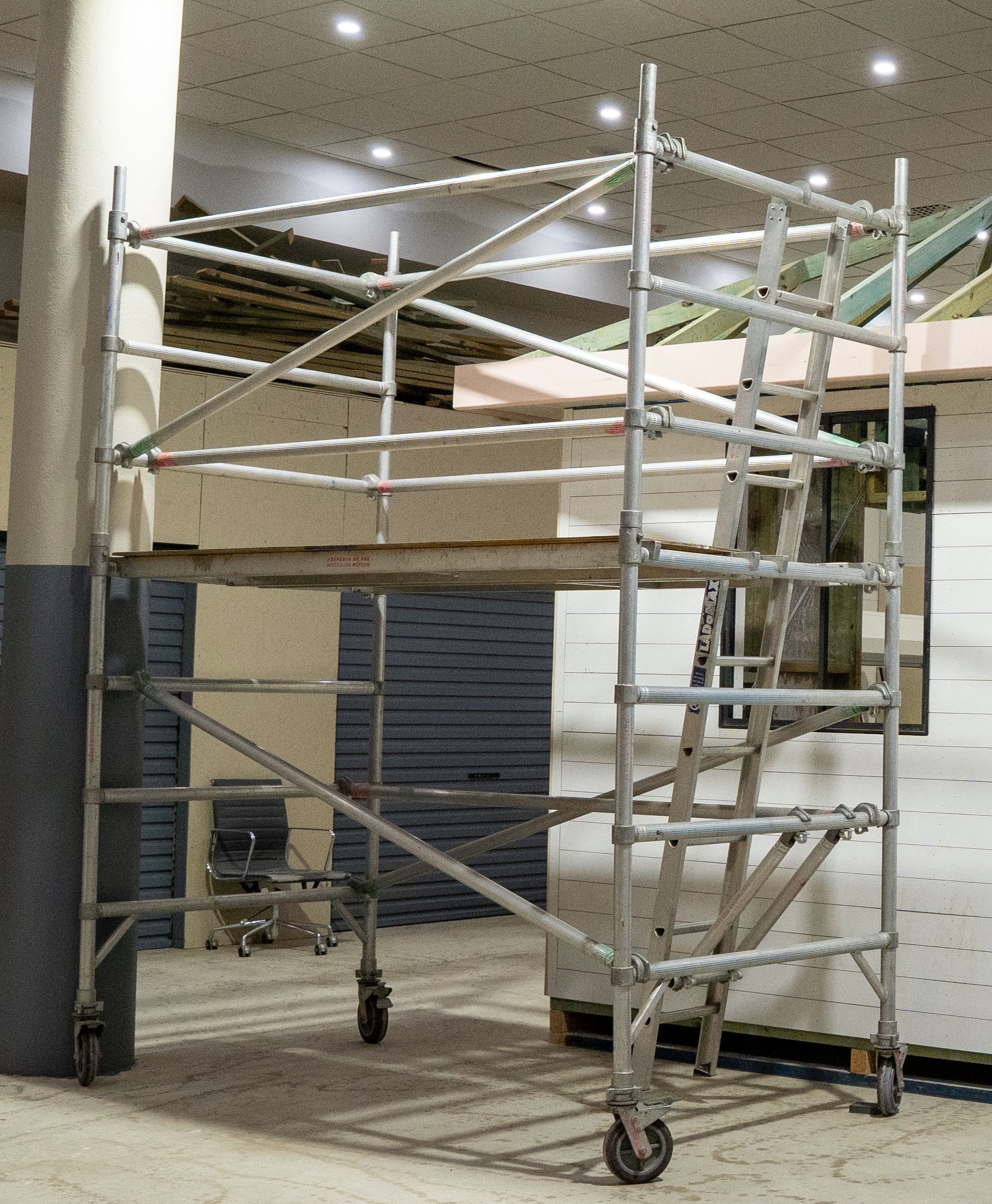 Scaffolding and access equipment used for construction training