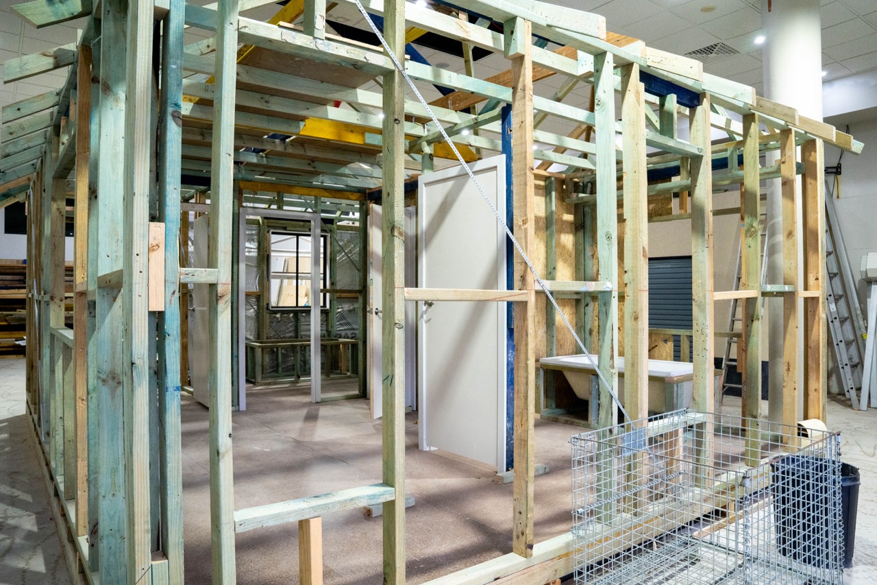 Carpentry framing workshop at All Skills College